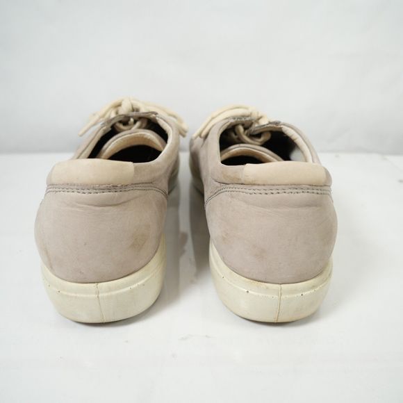 Ecco Soft 7 Suede Leather Lace-Up Sneakers Warm Gray Nubuck Size EU 41 US 10 - Picture 5 of 9